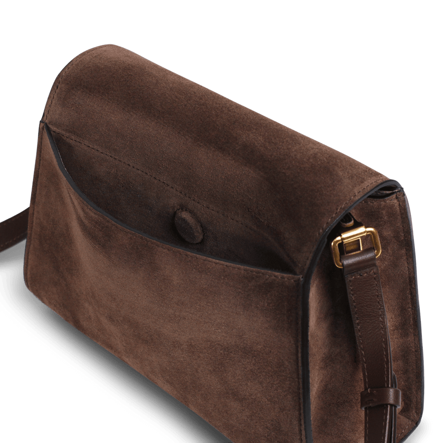 Mini Amelot - Chocolate Suede Leather – Ateliers Auguste